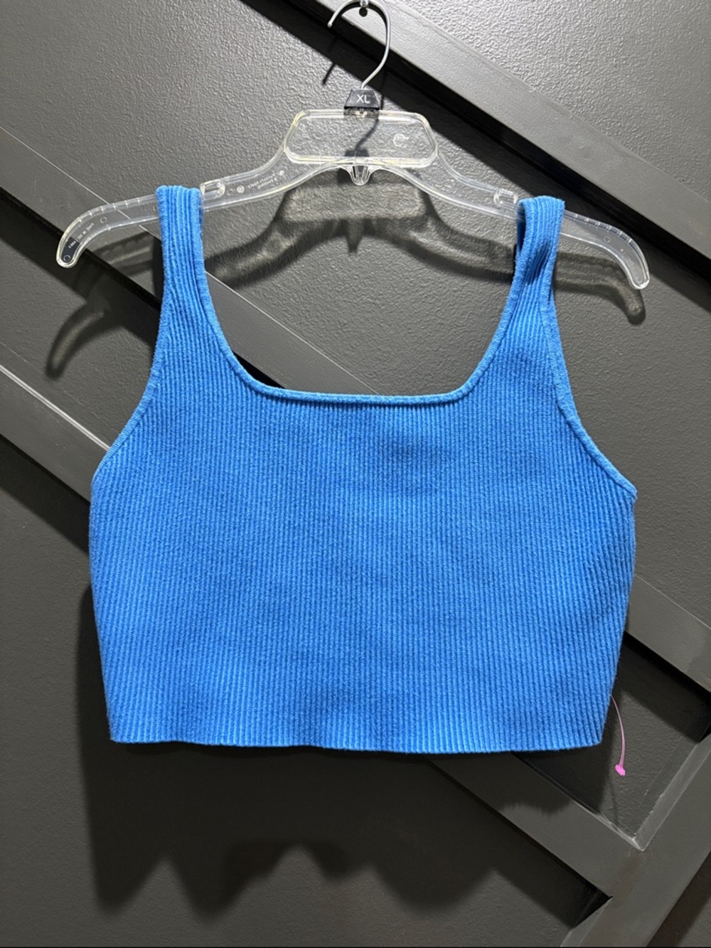 House of Harlow 1960 Electric Blue Ribbed Crop Tank